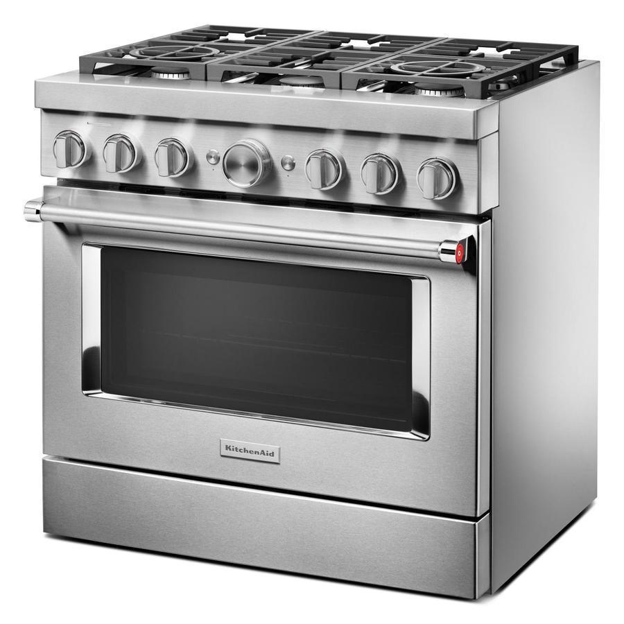 KitchenAid - 5.1 cu. ft Dual Fuel Range in Stainless - KFDC506JSS