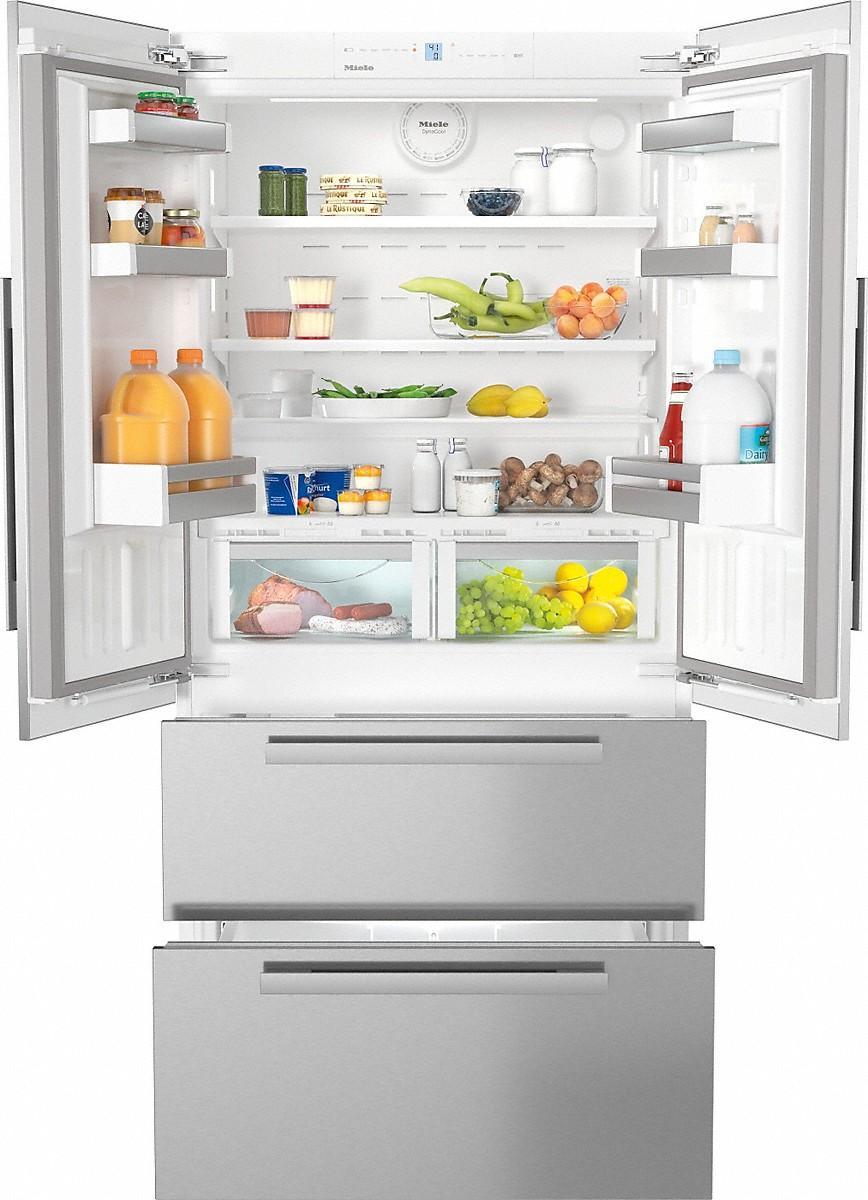 Miele - 35.875 Inch 18.9 cu. ft French Door Refrigerator in Panel Ready - KFNF9955 IDE