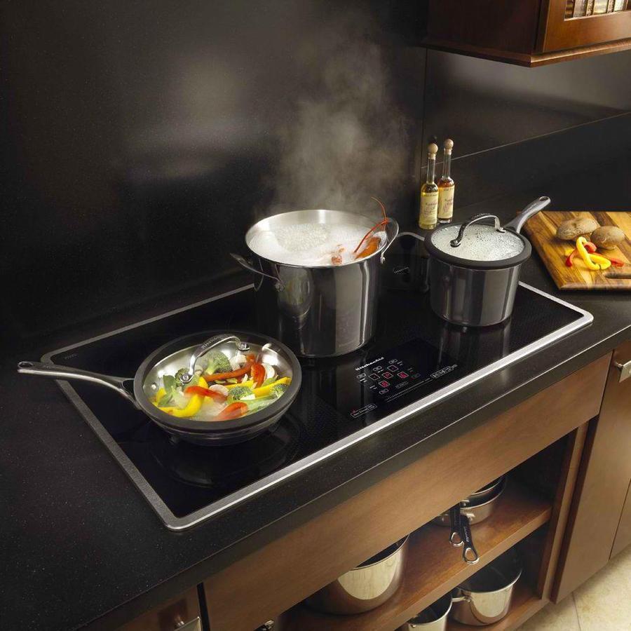 KitchenAid - 36 inch wide Induction Cooktop in Stainless Steel - KICU569XSS