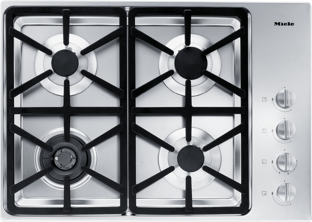Miele - 30 inch wide Gas Cooktop in Stainless - KM3464 G