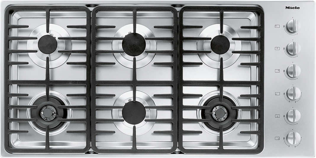 Miele - 42.5 inch wide Gas Cooktop in Stainless - KM3485 G