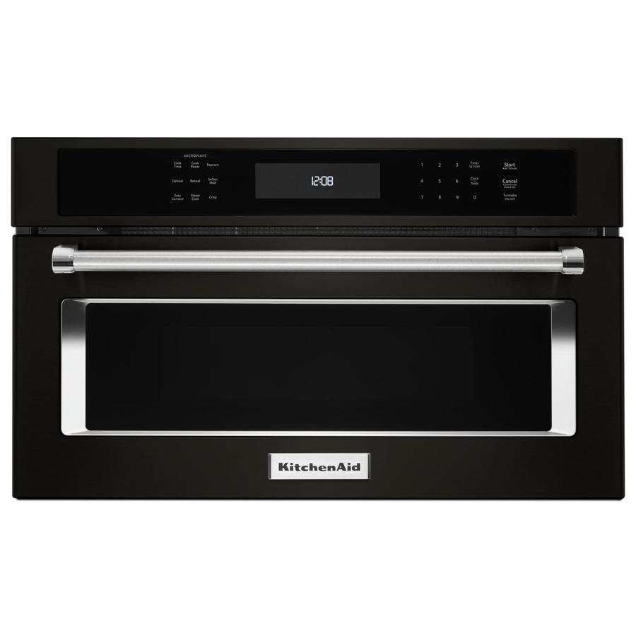 KitchenAid - 1.4 cu. Ft  Built In Microwave in Black Stainless - KMBP100EBS