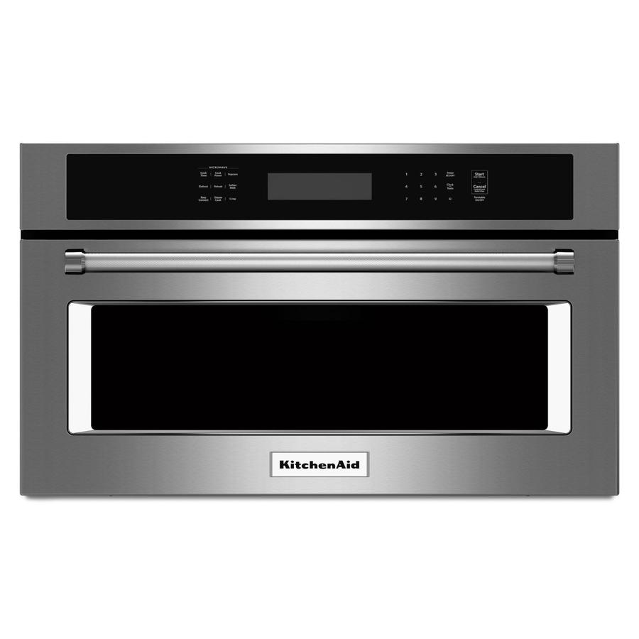 KitchenAid - 1.4 cu. ft Built In Microwave in Stainless - KMBP100ESS