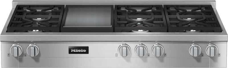 Miele - 48 Inch Gas Cooktop in Stainless - KMR 1356-3 G GD