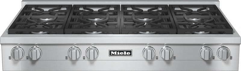 Miele - 48 inch wide Gas Cooktop in Stainless - KMR 1354-1 LP