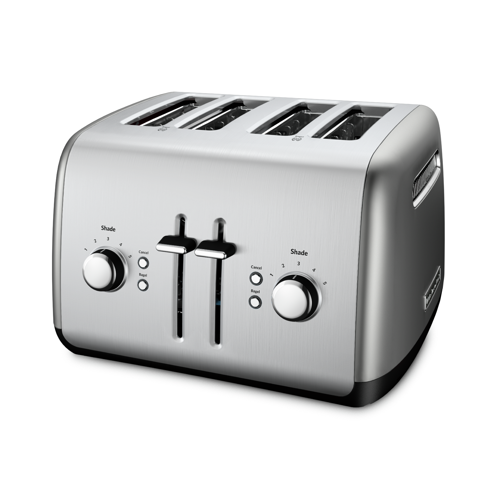 KitchenAid - Manual 4-Slice Toaster with Manual High-Lift Lever in Silver - KMT4115CU