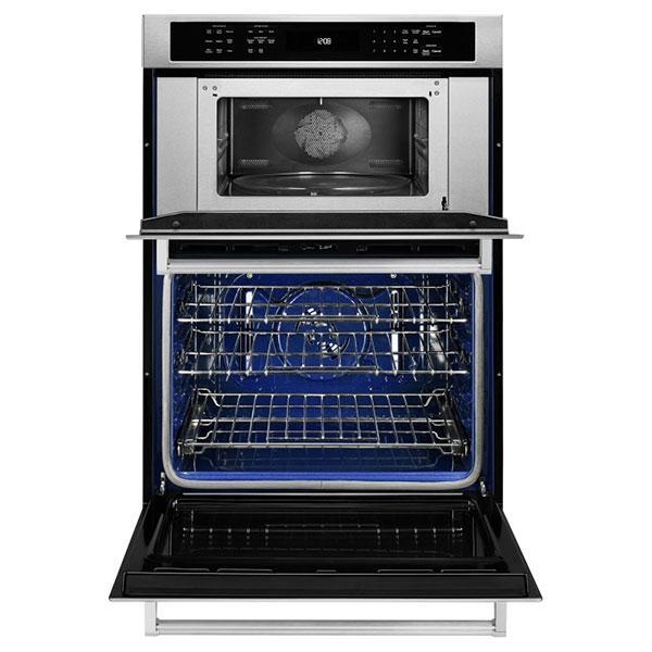 KitchenAid - 6.4 cu. ft Combination Wall Oven in Stainless Steel - KOCE500ESS