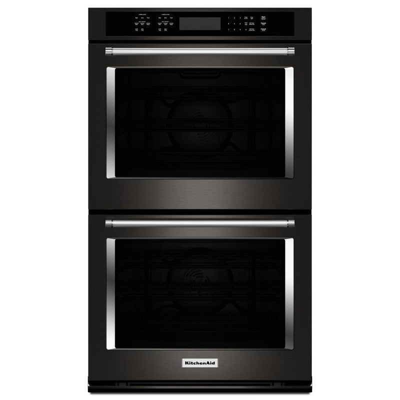 KitchenAid - 10 cu. ft Double Wall Oven in Black Stainless - KODE500EBS