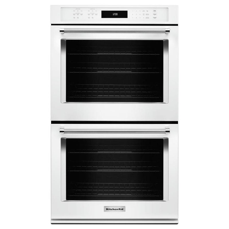 KitchenAid - 10 cu. ft Double Wall Oven in White - KODE500EWH