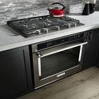 KitchenAid - 5 cu. ft Single Wall Oven in Black Stainless Steel with PrintShield Finish - KOSE500EBS