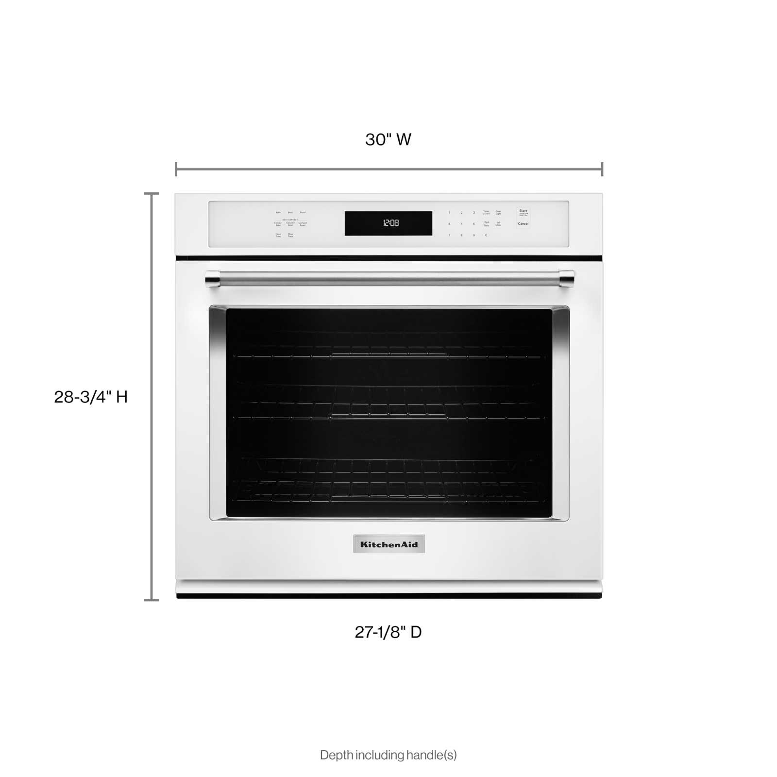 KitchenAid - 5 cu. ft Single Wall Oven in White - KOSE500EWH