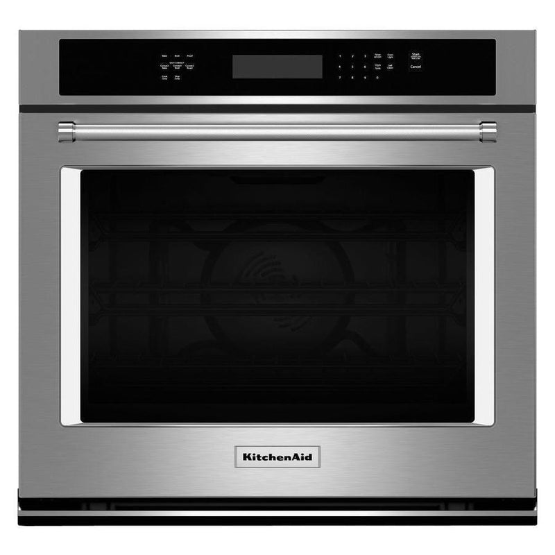 KitchenAid - 4.3 cu. ft Single Wall Oven in Stainless - KOSE507ESS