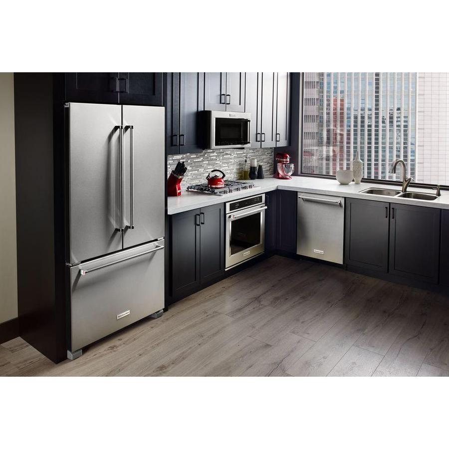 KitchenAid - 35.75 Inch 20 cu. ft French Door Refrigerator in Stainless - KRFC300ESS