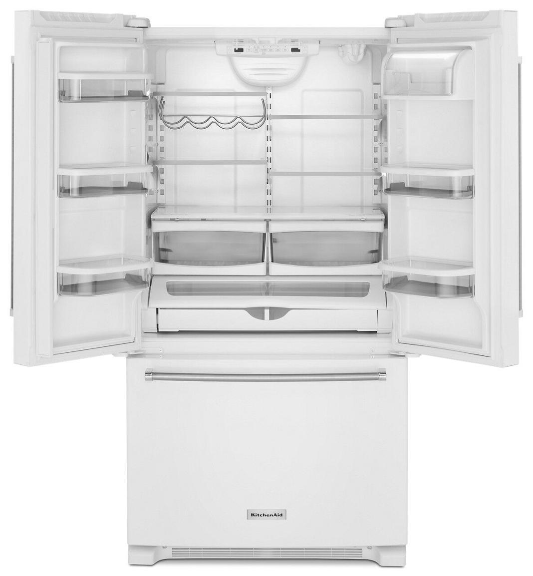 KitchenAid - 35.75 Inch 20 cu. ft French Door Refrigerator in White - KRFC300EWH