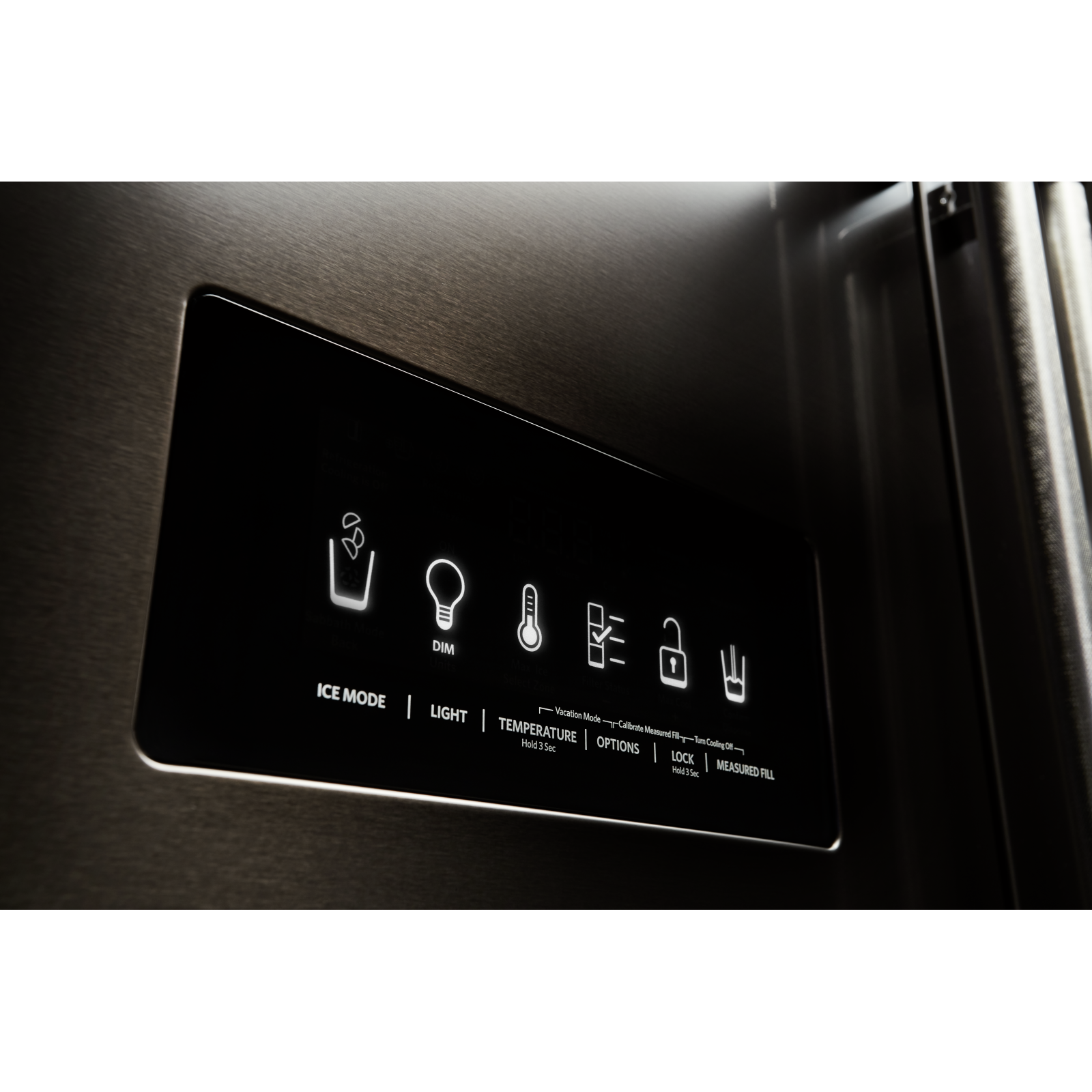 KitchenAid - 35.9375 Inch 27 cu. ft French Door Refrigerator in Black Stainless - KRFF577KBS