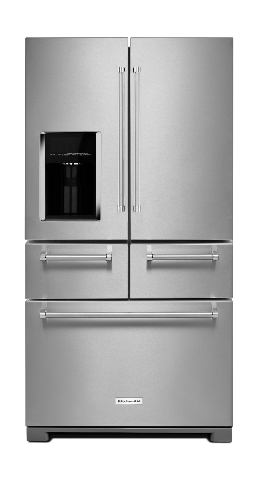 KitchenAid - 36 Inch 25.76 cu. ft French Door Refrigerator in Stainless - KRMF606ESS