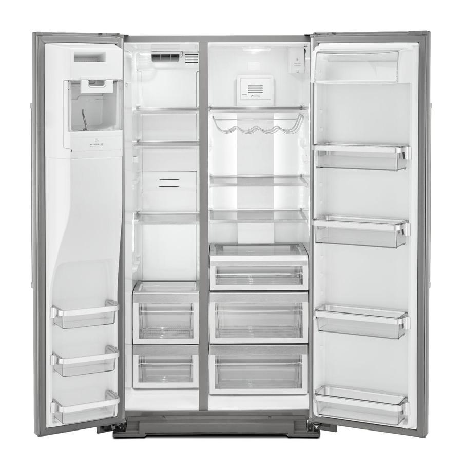 KitchenAid - 35.75 Inch 20 cu. ft Side by Side Refrigerator in Stainless - KRSC700HPS