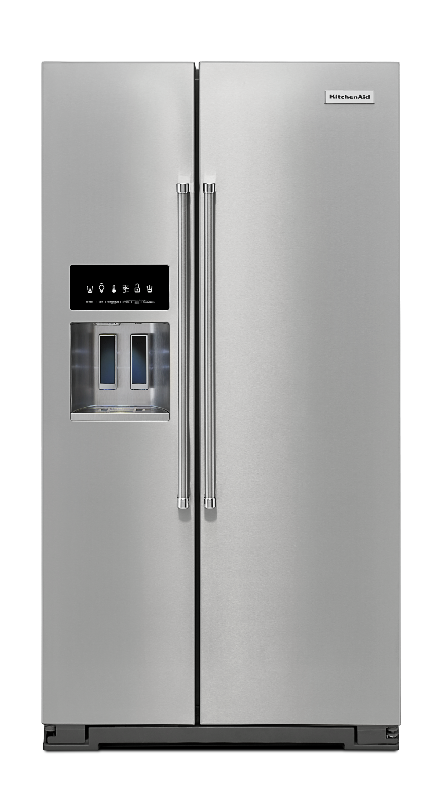 KitchenAid - 35.75 Inch 24.84 cu. ft Side by Side Refrigerator in Stainless - KRSF505ESS
