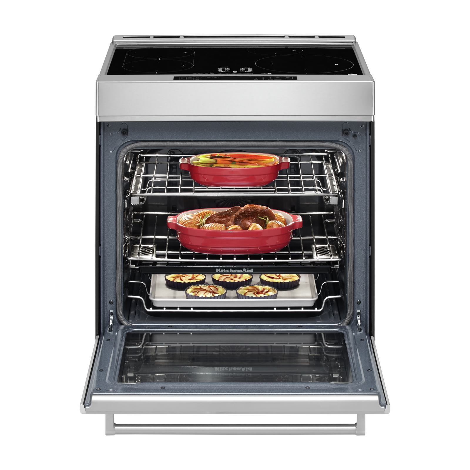 KitchenAid - 6.4 cu. ft  Induction Range in Stainless - KSIS730PSS