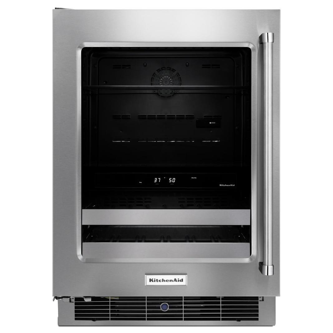 KitchenAid - 23.8 Inch 4.8 cu. ft Wine Refrigerator in Stainless - KUBL304ESS