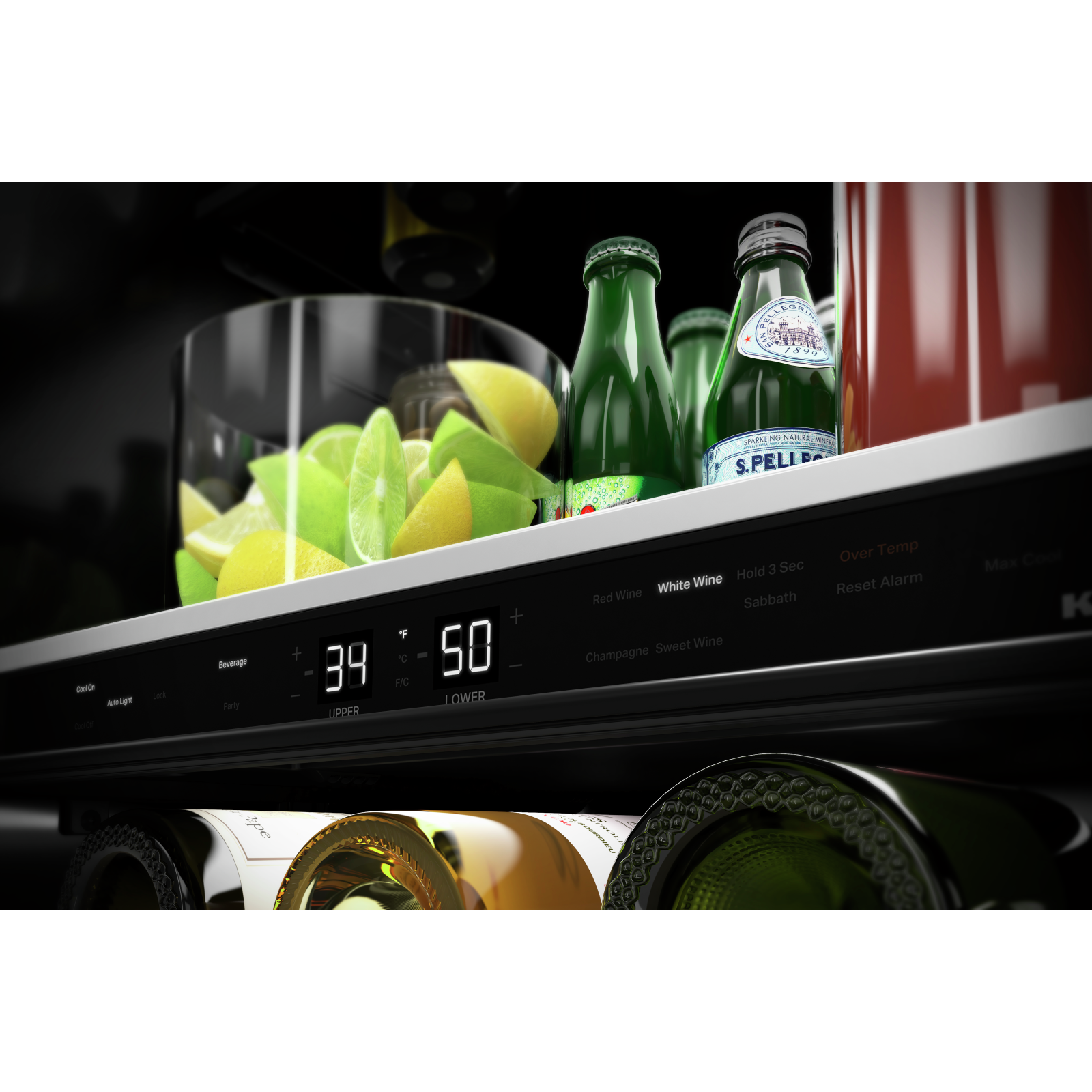KitchenAid - 23.875 Inch 4.89 cu. ft Beverage Centre Refrigerator in Stainless - KUBR314KSS