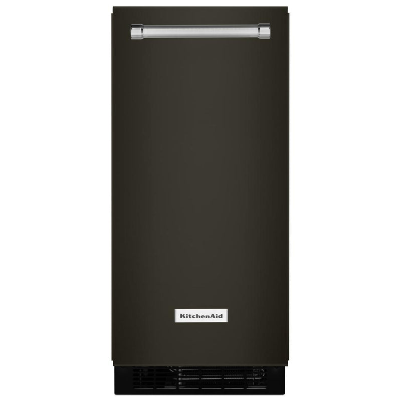 KitchenAid - 14.875 Inch 15 cu. ft Ice Maker Refrigerator in Black Stainless - KUIX535HBS