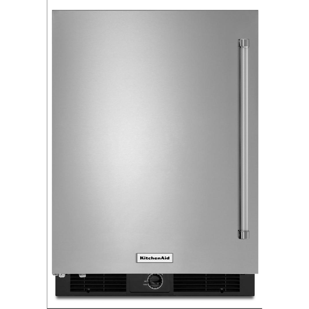 KitchenAid - 23.75 Inch 4.9 cu. ft Mini Fridge Refrigerator in Stainless - KURL104ESB