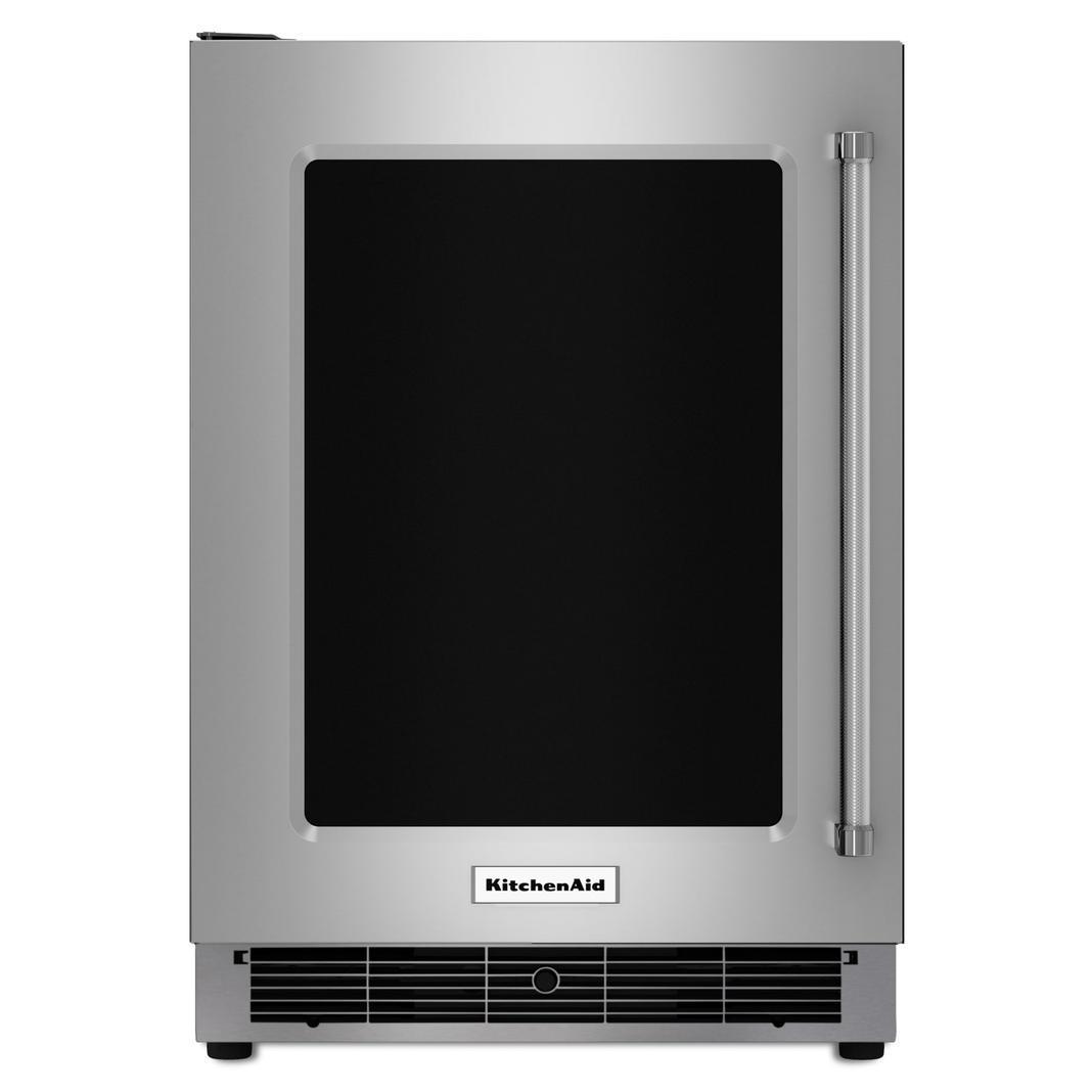 KitchenAid - 23.75 Inch 5.1 cu. ft Mini Fridge Refrigerator in Stainless - KURL304ESS