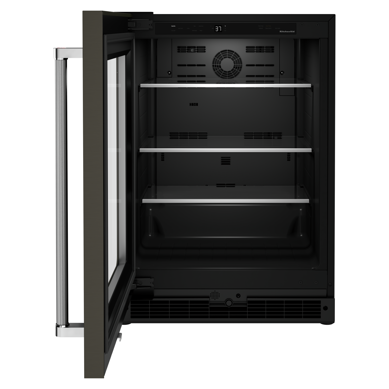 KitchenAid - 23.875 Inch 5.2 cu. ft Undercounter Refrigerator in Black Stainless - KURL314KBS