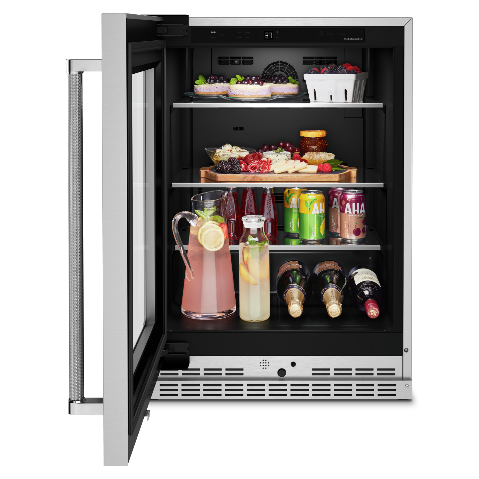 KitchenAid - 23.875 Inch 5.2 cu. ft Undercounter Refrigerator in Stainless - KURL314KSS
