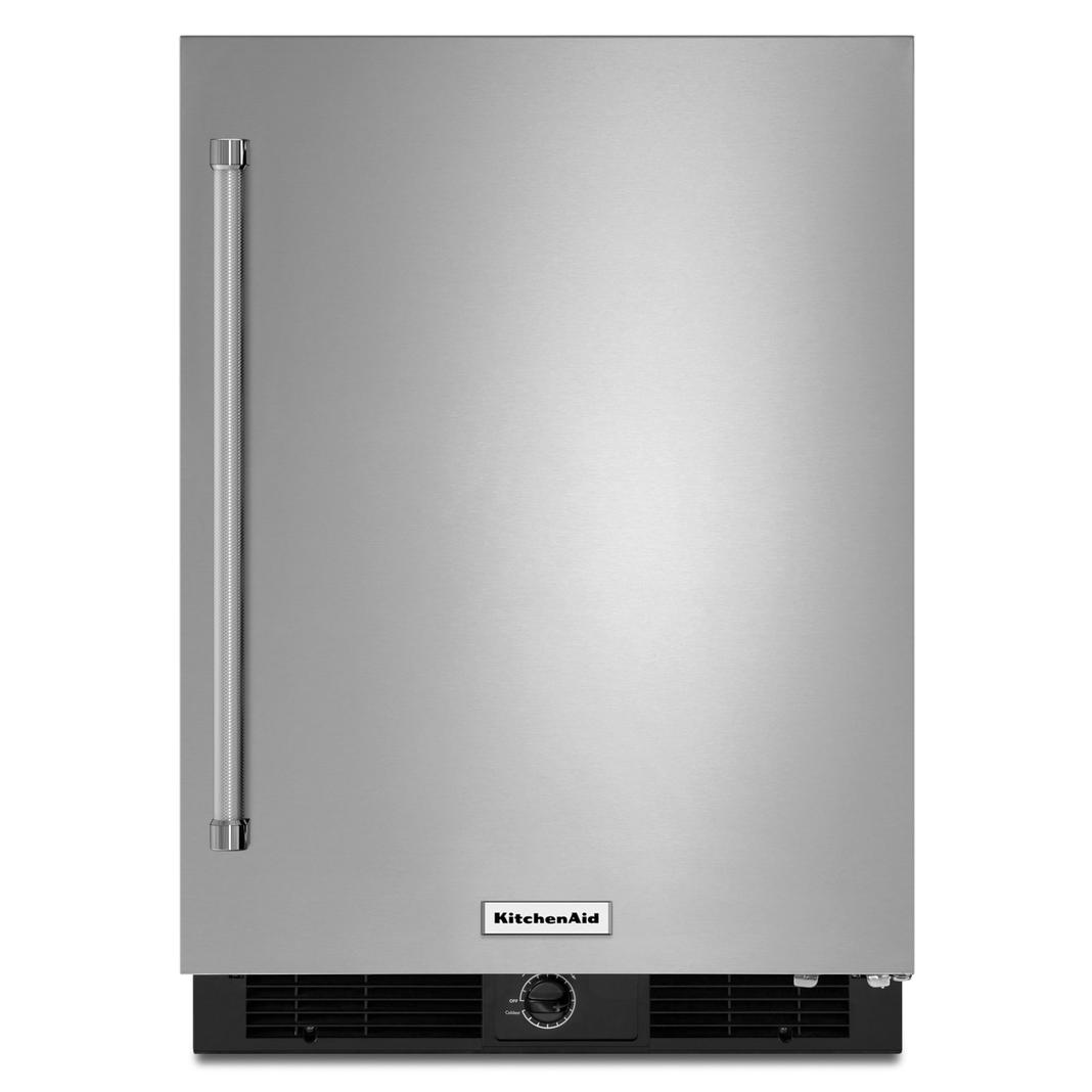 KitchenAid - 23.75 Inch 4.9 cu. ft Mini Fridge Refrigerator in Stainless - KURR104ESB