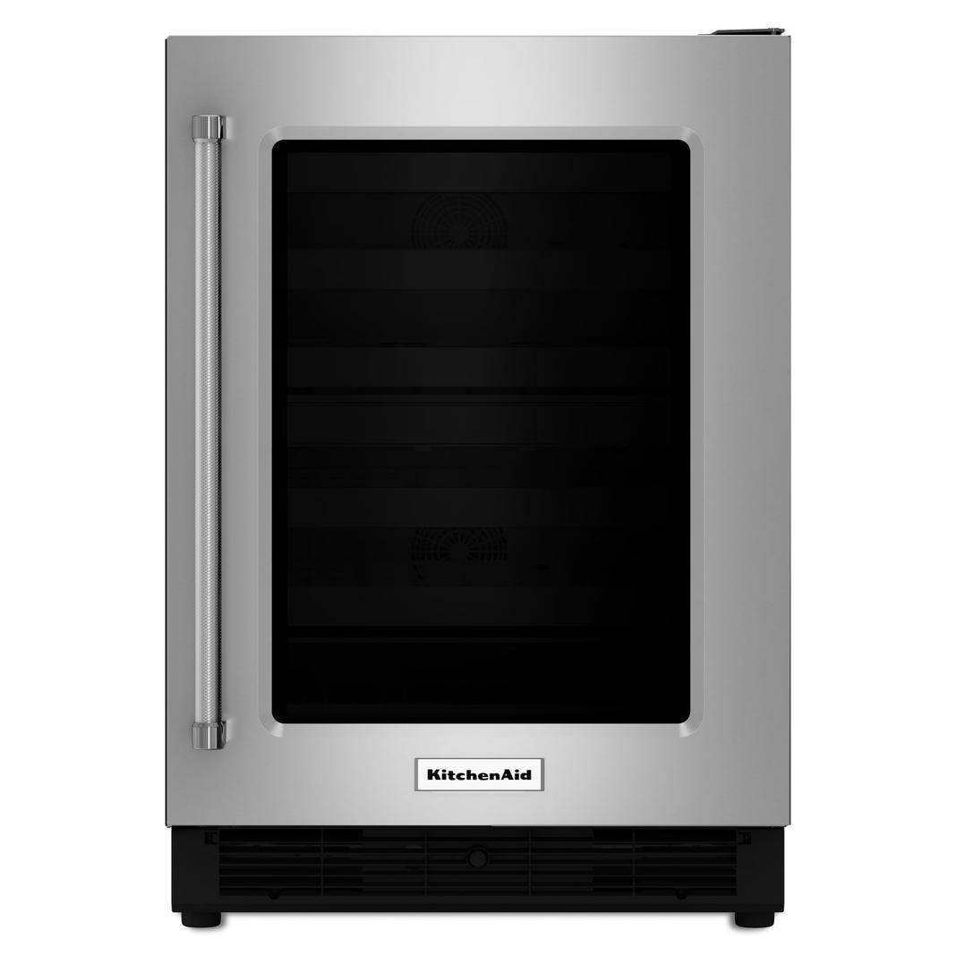 KitchenAid - 23.75 Inch 5.1 cu. ft Mini Fridge Refrigerator in Stainless - KURR204ESB