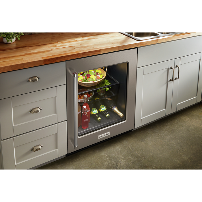 KitchenAid 23.875 Inch 5.2 cu. ft Undercounter Refrigerator in Stain