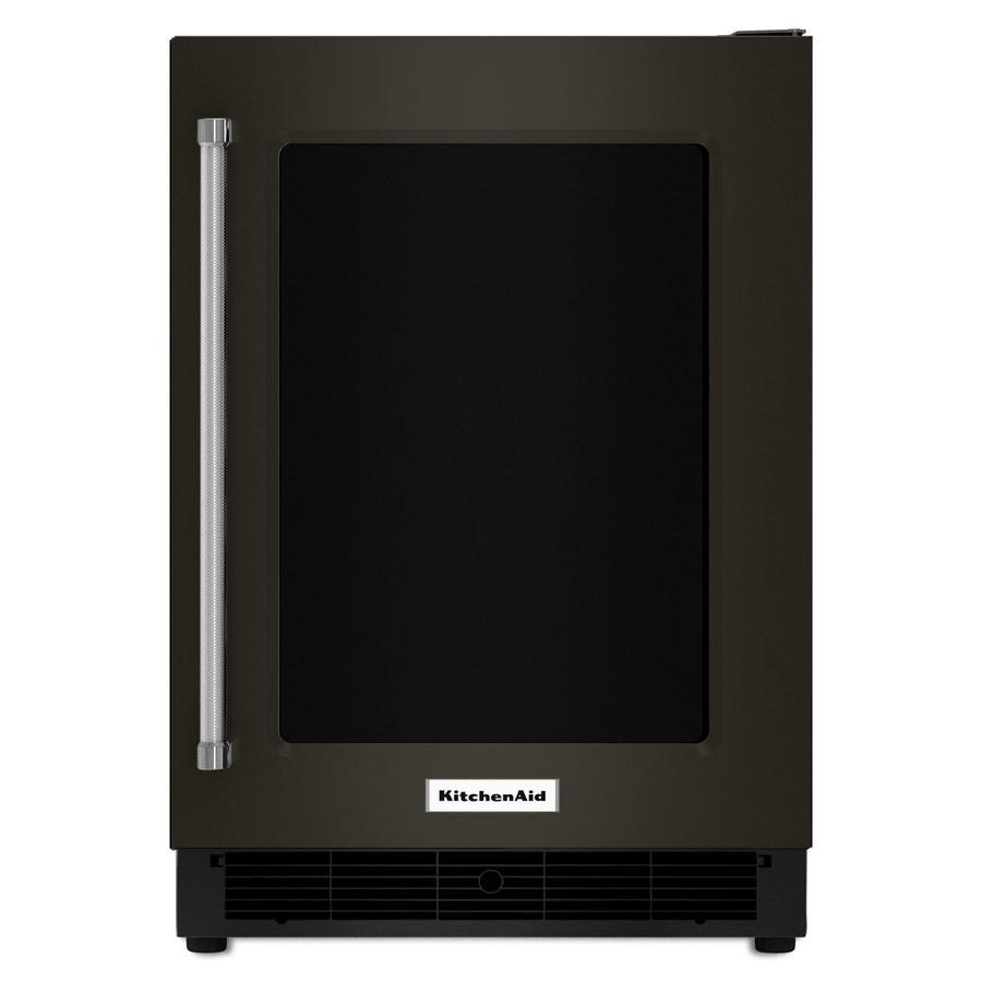 KitchenAid - 23.75 Inch 5.1 cu. ft Mini Fridge Refrigerator in Black Stainless - KURR304EBS