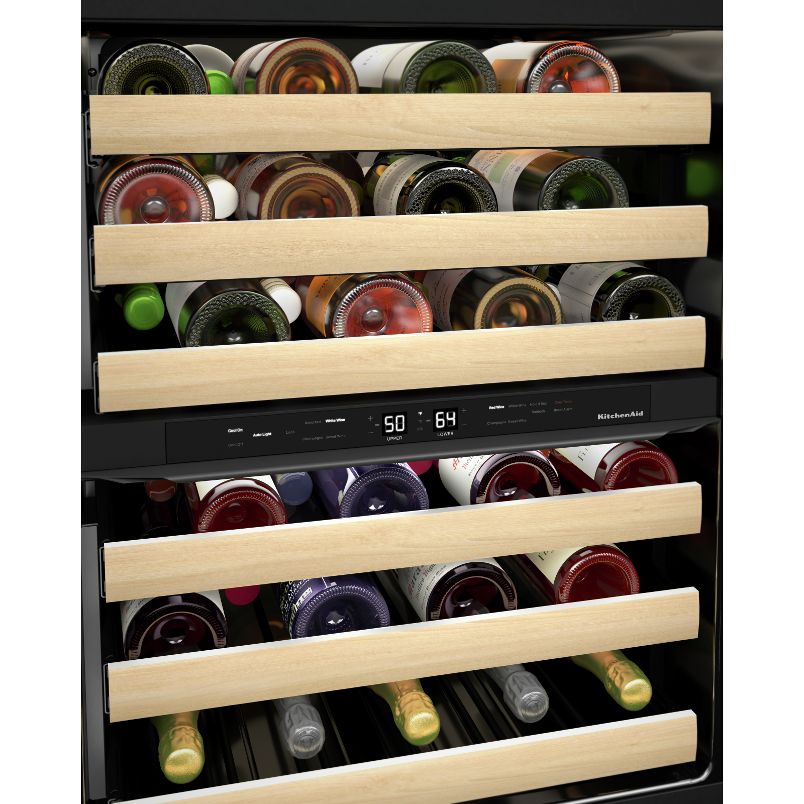 KitchenAid - 23.875 Inch 4.97 cu. ft Undercounter Wine Fridge Refrigerator in Panel Ready - KUWR214KPA