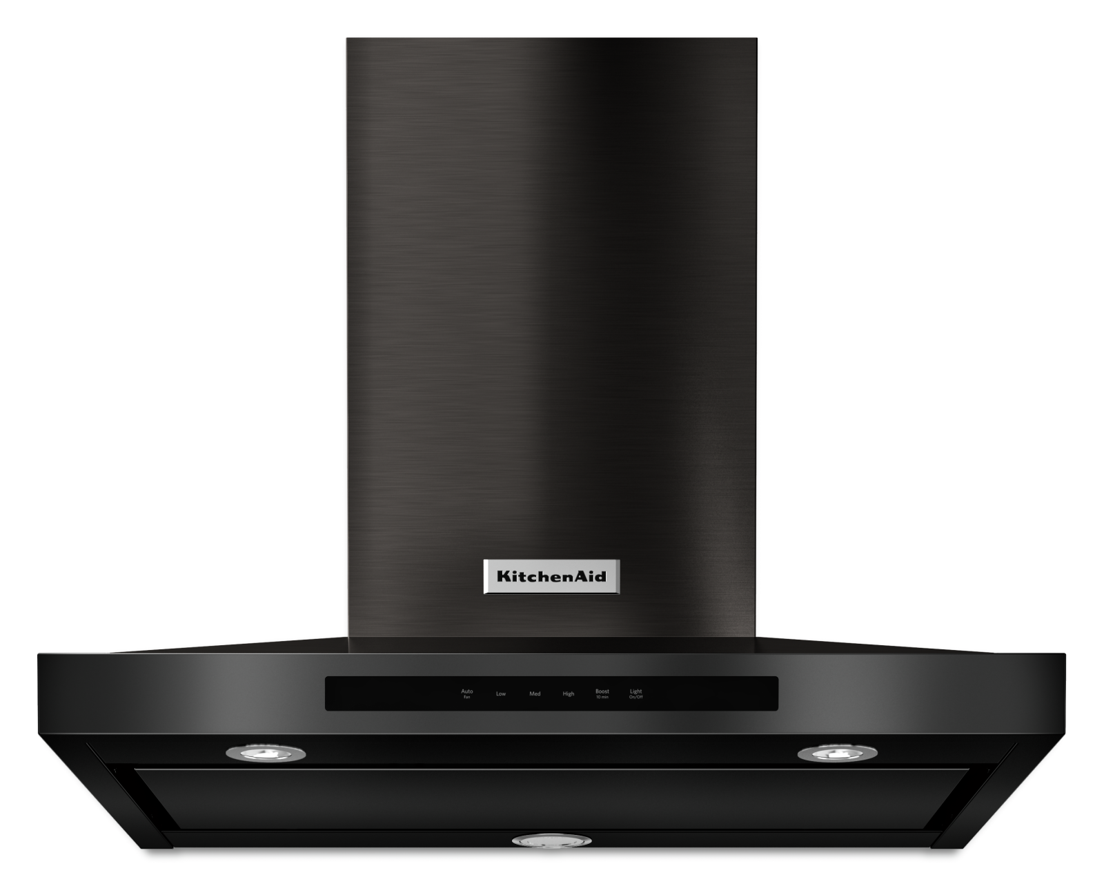 KitchenAid - 30 Inch 600 CFM Wall Mount and Chimney Range Vent in Black Stainless - KVWB600DBS