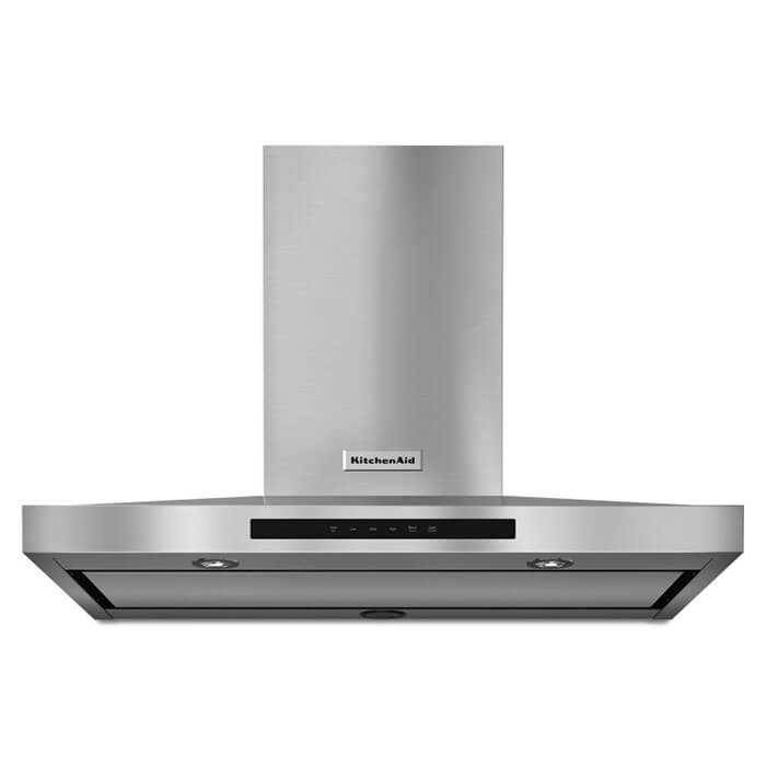 KitchenAid - 36 Inch 600 CFM Wall Mount and Chimney Range Vent in Stainless - KVWB606DSS