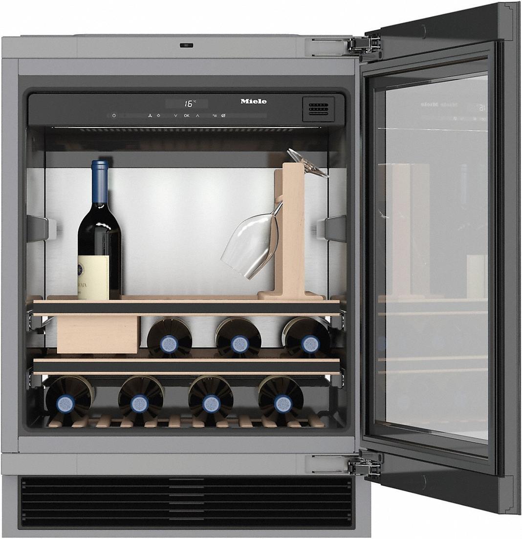 Miele - 23.625 Inch 46 Bottles Built In / Integrated Wine Fridge Refrigerator in Black - KWT6312 UGS
