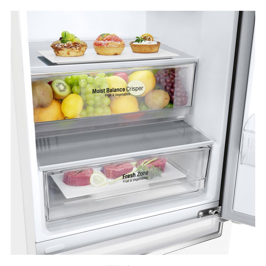 LG - 23.5 Inch 11.9 cu. ft Bottom Mount Refrigerator in White - LBNC12231W