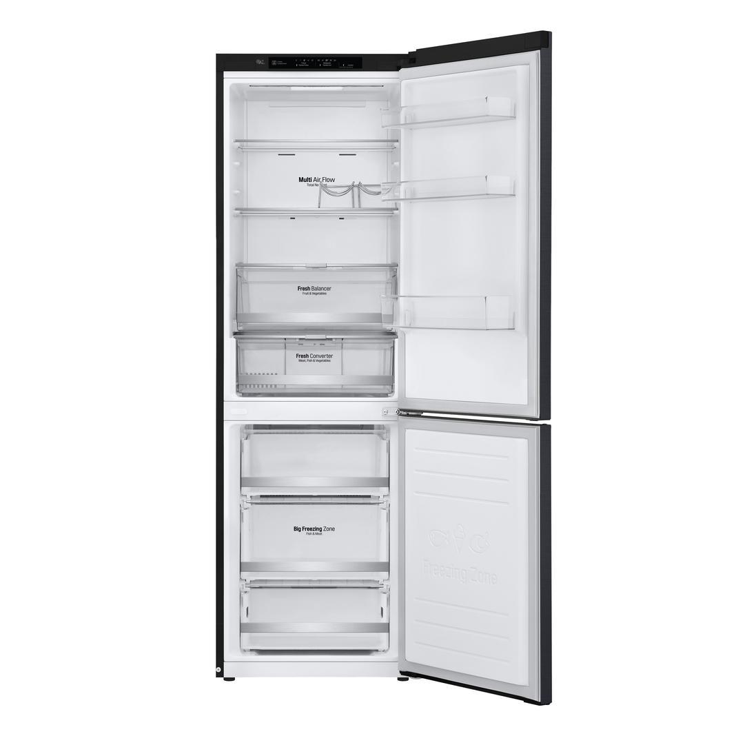 LG - 23.4 Inch 11.9 cu. ft Bottom Mount Refrigerator in Black - LBNC12241P