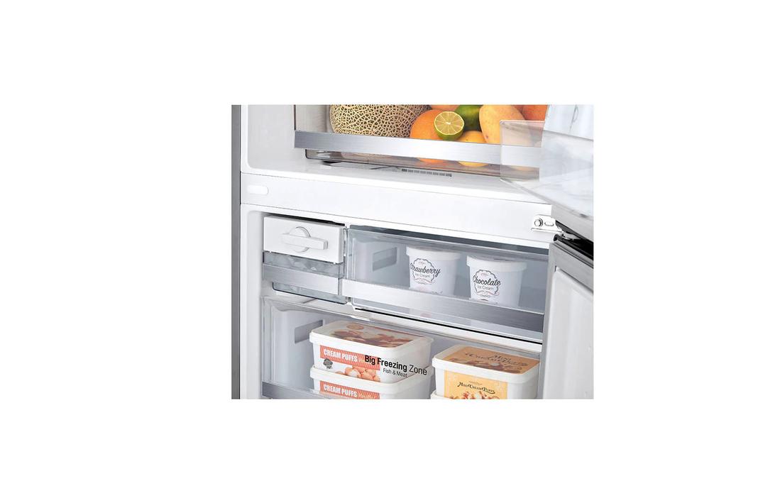 LG - 27.375 Inch 14.7 cu. ft Bottom Mount Refrigerator in Silver - LBNC15251V