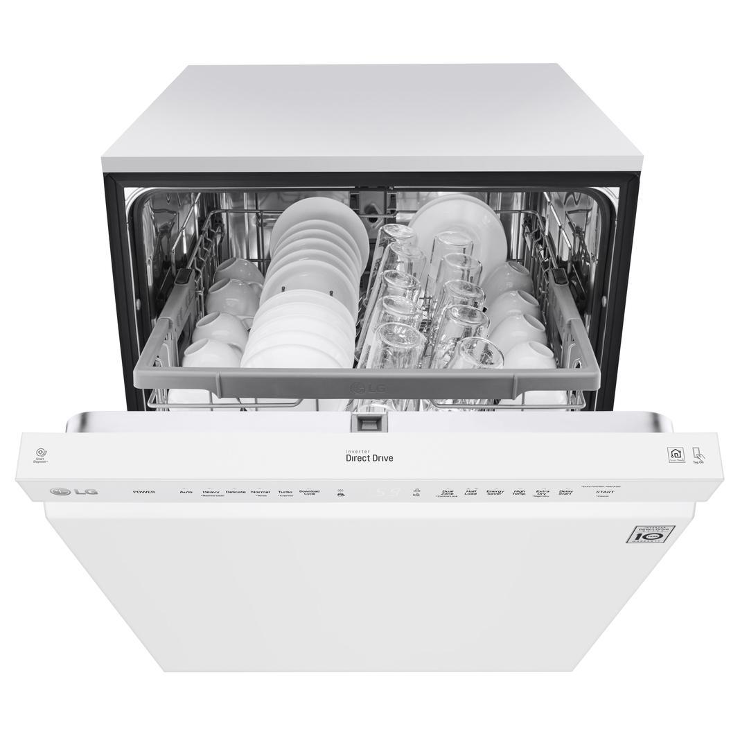 LG - 48 dBA Built In Dishwasher in White - LDF5545WW