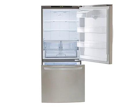 LG - 29.8 Inch 22.1 cu. ft Bottom Mount Refrigerator in Stainless - LDNS22220S