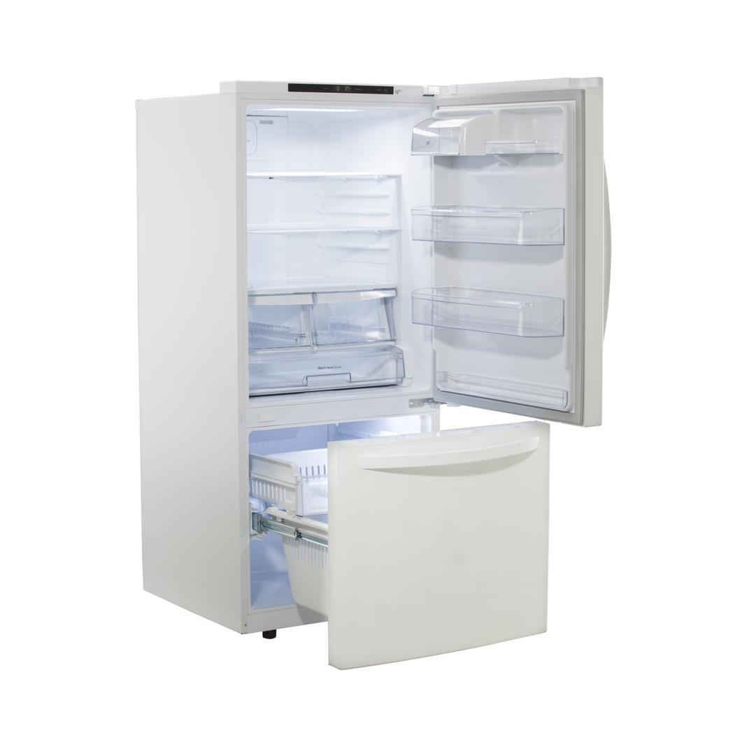 LG - 29.8 Inch 22.1 cu. ft Bottom Mount Refrigerator in White - LDNS22220W