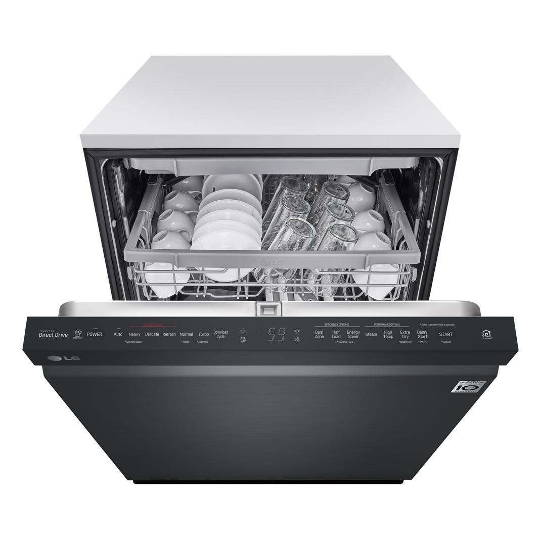 LG - 44 dBA Built In Dishwasher in Black - LDP6809BM