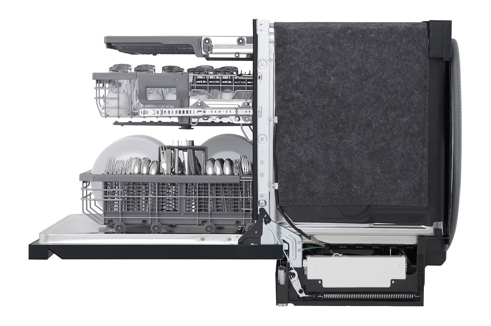 LG - 44 dBA Built In Dishwasher in Black - LDP6810BM
