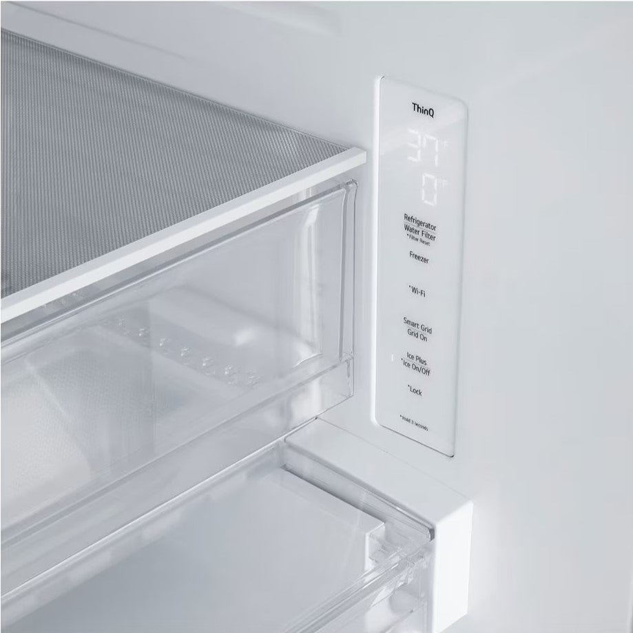 LG - 32.9 Inch 21 cu. ft French Door Refrigerator in Stainless - LF21C6200S