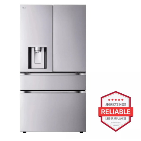 LG - 35.75 Inch 28.6 cu. ft French Door Refrigerator in Stainless - LF29S8330S