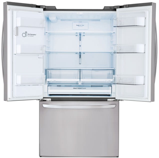 LG - 35.75 Inch 26.2 cu. ft French Door Refrigerator in Stainless - LFXS26973S