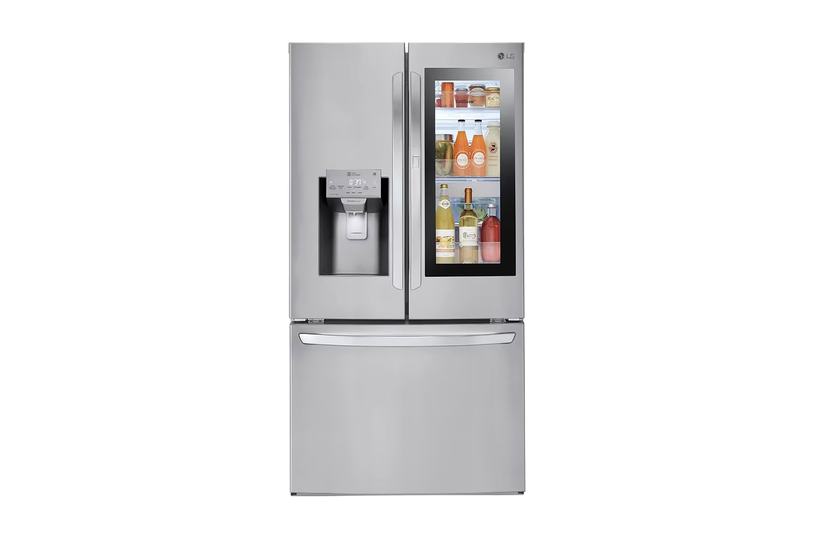 LG - 35.75 Inch 27.5 cu. ft French Door Refrigerator in Stainless - LFXS28596S